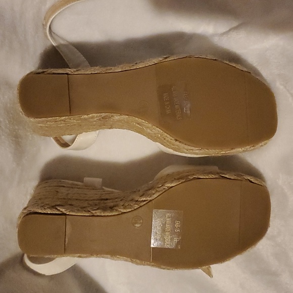 Lulu's Ankle Strap Espadrille wedge Sandal Size 7 white Brand New ( Ss2 ) - Picture 6 of 6